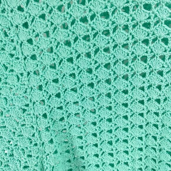 Southern Lady Women's Crochet Open Knit Cardigan large turquoise green - Picture 10 of 12